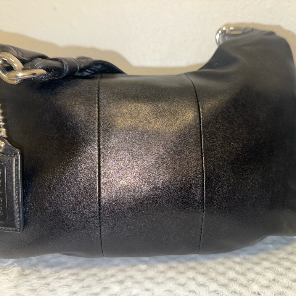 Coach Black Leather Shoulder Bag - Picture 2 of 12